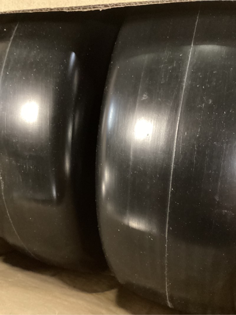 Condition photo showing As Is for ar-pro (2 pack) 13x5.00-6 flat free tire and wheel, replacement solid zero turn mower front tire with 3/4" extra 5/8" bearings & 3"-6" centered hub, fit for riding mower lawn tractor 13 x 5.00-6" flat-free white(smooth tread)