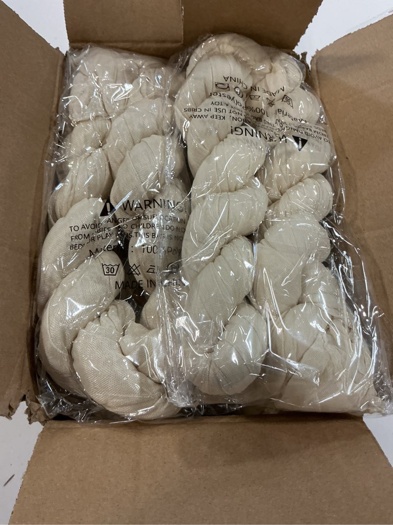 Condition photo showing New/Like New for fixwal 8 pack ivory cream cheesecloth table runners, 35x120 inch beige pleated boho gauze table runner, long semi-transparent table decorations for parties, showers, birthdays and weddings beige 8