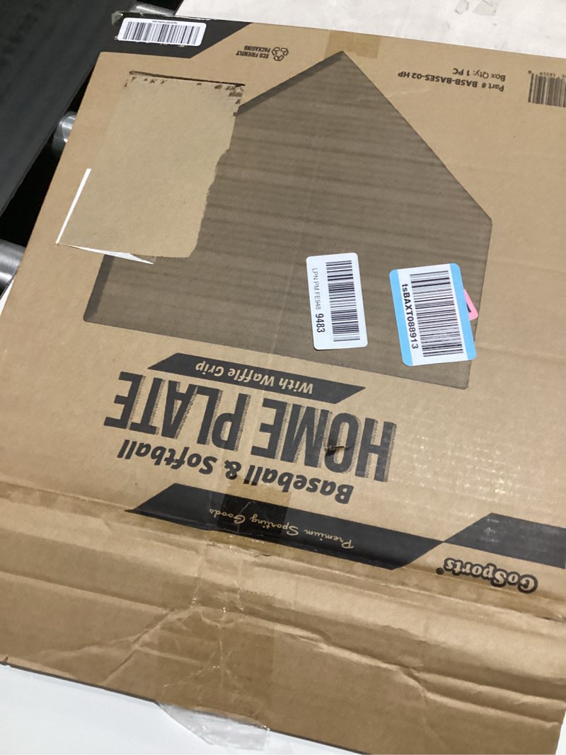 Condition photo showing As Is for Baseball and softball home plate with waffle grip