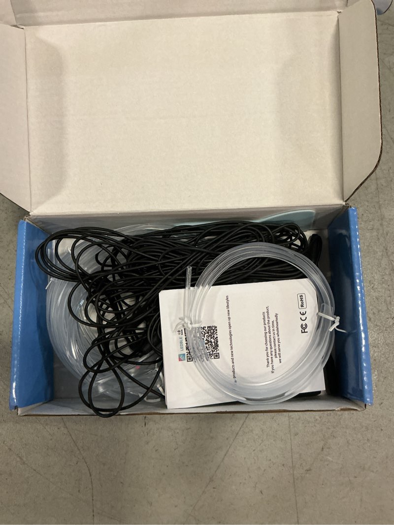 Condition photo showing New/Like New for livtee smart led car lights interior with usb port, led strip fiber optic ambient lighting car, wireless app control, sync to music, car decorations interior accessories gifts for women men, 6 in 1 6 in 1- app control