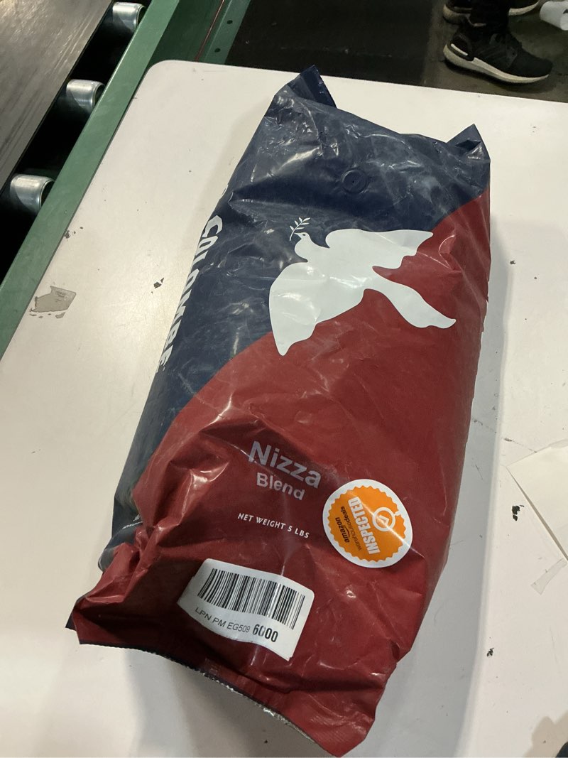 Condition photo showing New/Like New for bb-04/13/2026) la colombe nizza medium roast whole bean coffee - notes of milk chocolate, nuts & brownie with honey-sweet roasted nuttiness, 5 pound (pack of 1) nizza 80 ounce (pack of 1)