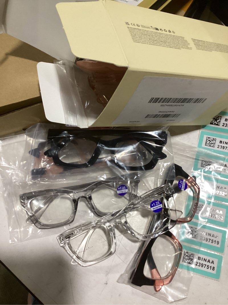 Condition photo showing New/Like New for ccvoo 1.25 style reading glasses for women, stylish eyeglasses, blue light readers for women, cheaters, (a1 mix) a1 mix 1.25 x