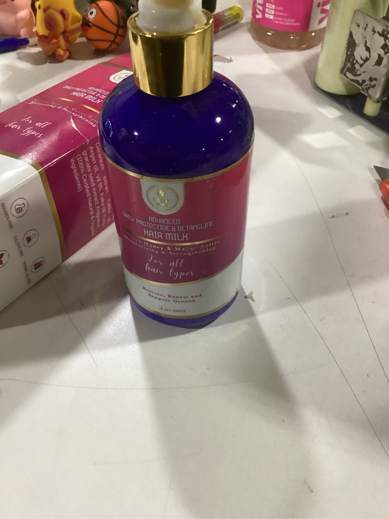 Condition photo showing New/Like New for Advanced Daily Protective & Detangling Hair Milk | Nourishing Organic Leave-In Conditioning Repair and Renew Dry and damaged hair. Reduce Breakage and Support Hair Growth. 8 fl oz
