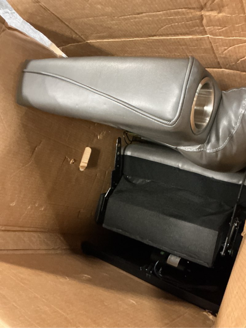 Condition photo showing As Is for power lift recliner chair, easy lift assist for elderly, 3-position recline, storage pockets & cup holders, usb charging ports, remote control operation, living room or bedroom comfort, brown