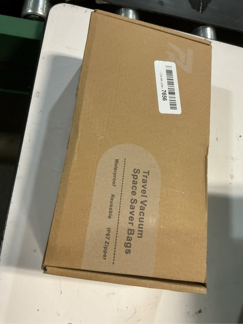 Condition photo showing New/Like New for vacuum bags for travel with pump, reusable space saver bag, ip67 waterproof vacuum packing cubes for travel suitcases and backpack (3pc + pump) 3 pc + pump