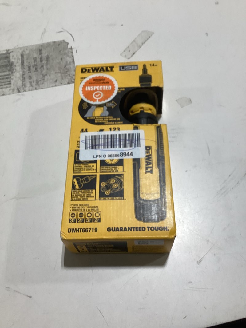 Condition photo showing Good Condition for DEWALT 8V MAX Cordless Screwdriver Kit, Gyroscopic, 2 Batteries and Charger Included (DCF680N2)