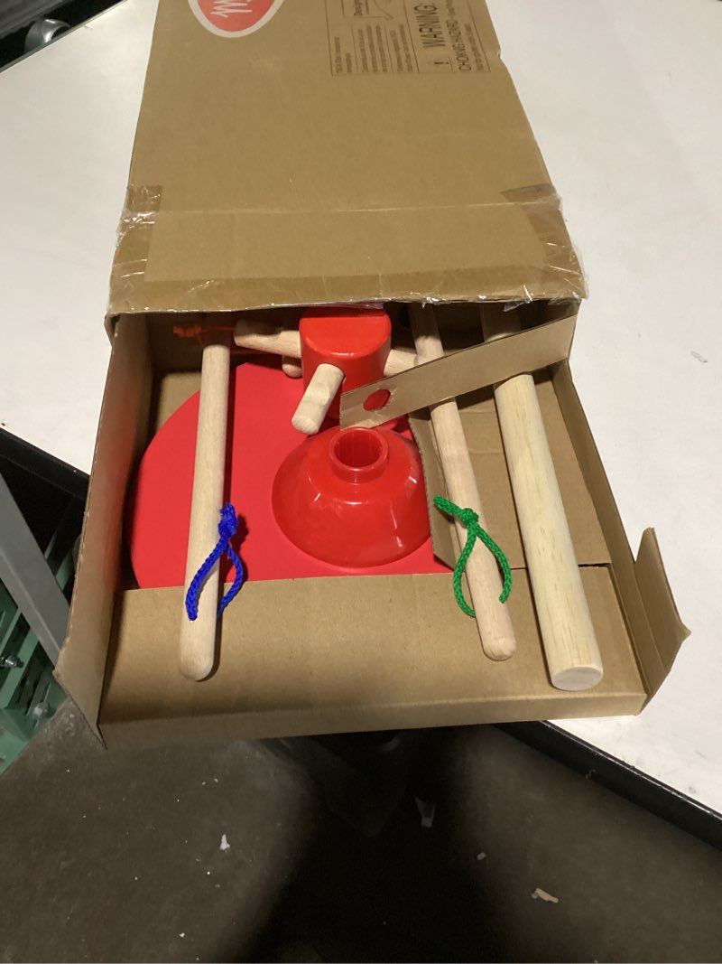 Condition photo showing Good Condition for Melissa & Doug Dust Sweep Mop 6-Piece Pretend Play Set, Toddler Toy Cleaning, Pretend Play Home Cleaning, Kids Broom and Mop Set for Ages 3+