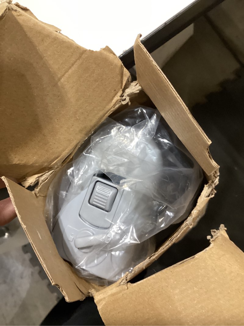 Condition photo showing As Is for Retractable Baby Gate for Stairs, 55" Wide Mesh Dog Gate Indoor, 34" Tall Child Gate for Doorways, Hallways, Deck, Indoor Outdoor Pet Baby Safety Essentials for Home, Grey Gray 55'' Wide