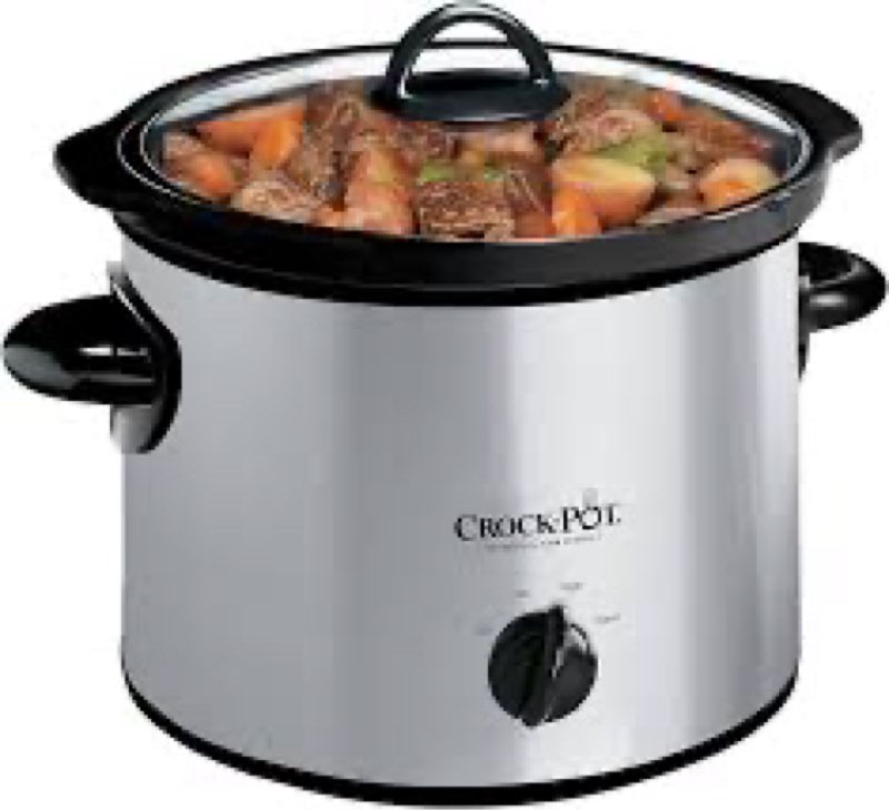 Crockpot Manual 3-Quart Slow Cooker Silver 3qt Stainless Steel