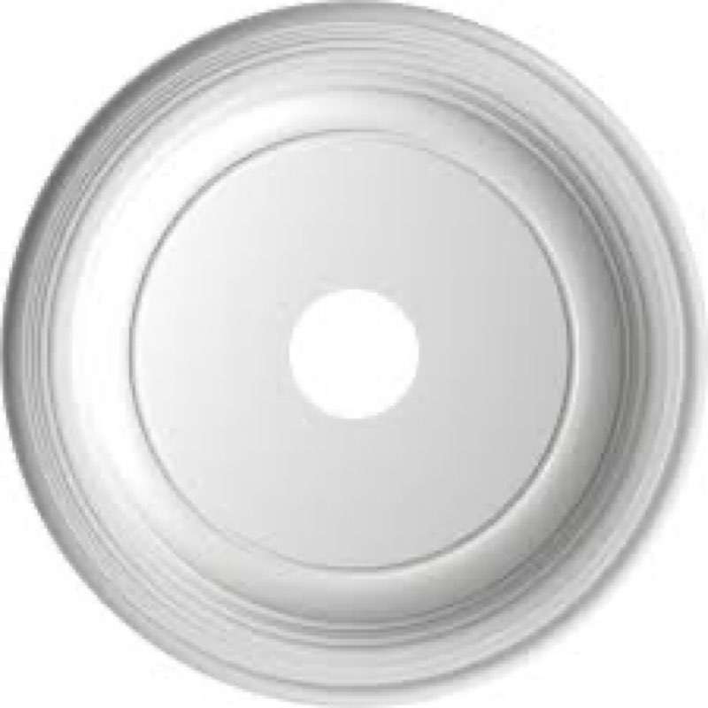 19"OD x 3 1/2"ID x 1 1/2"P Traditional Thermoformed PVC Ceiling Medallion (Fits Canopies up to 11 1/2"), Textured Metallic Mystic Brown 19"OD Textured Metallic Mystic Brown