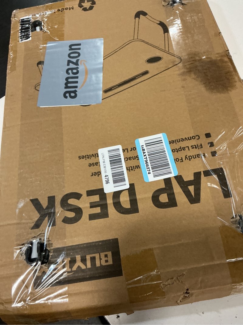 Condition photo showing Good Condition for BUYIFY Folding Lap Desk, 23 Inch Portable Wood Black Laptop Bed Desk Lap Desk with Cup Holder, for Working Reading Writing, Eating, Watching Movies for Bed Sofa Couch Floor