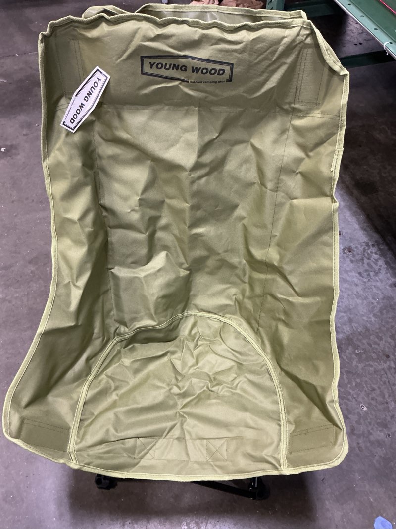 Condition photo showing Good Condition for young wood portable camping chair beach chair with shade canopy, fold lightweight oversized for all, easy to open and close without installation, side pocket design for all outdoor activities, green green 1p