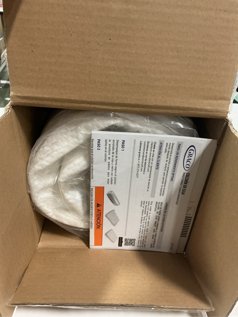 Condition photo showing New/Like New for Graco Premium Crib & Toddler Mattress – GREENGUARD Gold Certified, Machine-Washable OEKO-TEX STANDARD 100 Certified Cover with Waterproof Surface, Fits Any Standard Full Size Baby Crib & Toddler Bed