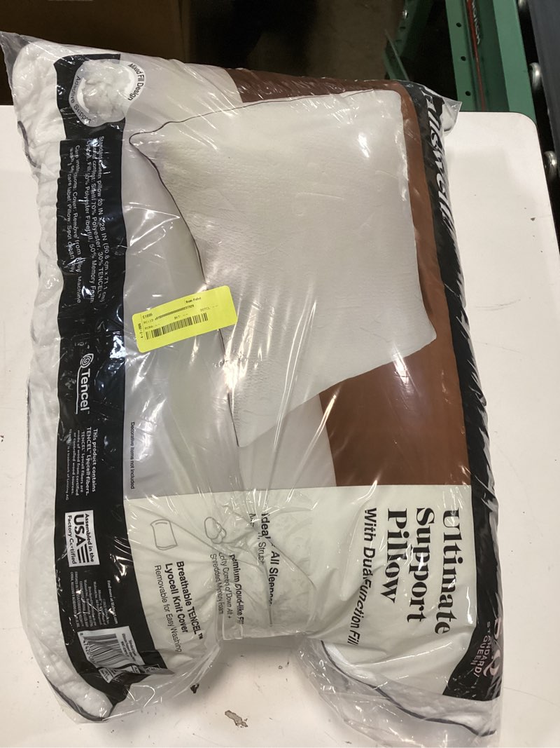 Condition photo showing New/Like New for allswell ultimate support bed pillow with dual function fill and removable cover, standard/queen