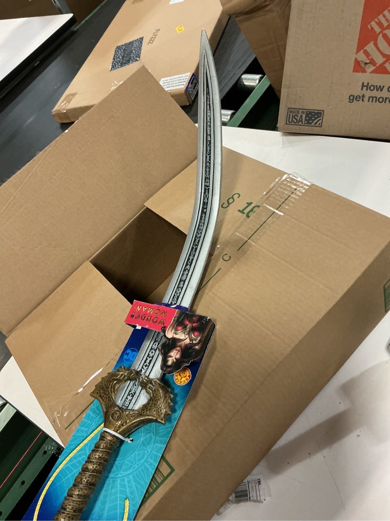 Condition photo showing Good Condition for dc wonder woman movie: wonder woman sword for adults by rubies, women's no size gray one size