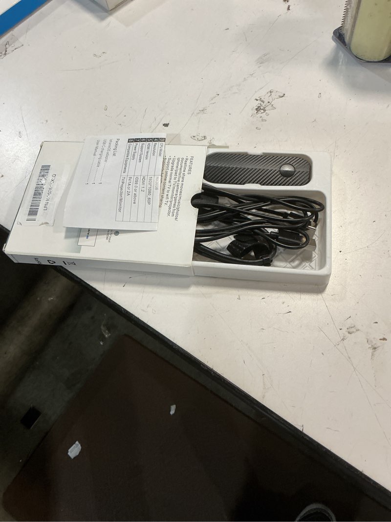 Condition photo showing Good Condition for 4k 1080p wireless hdmi display adapter, wifi streaming movies, shows receiver for i-phone, i-pad, android, tablet, laptop, window to hdtv/monitor/projector, compatible miracast, air play, dlna