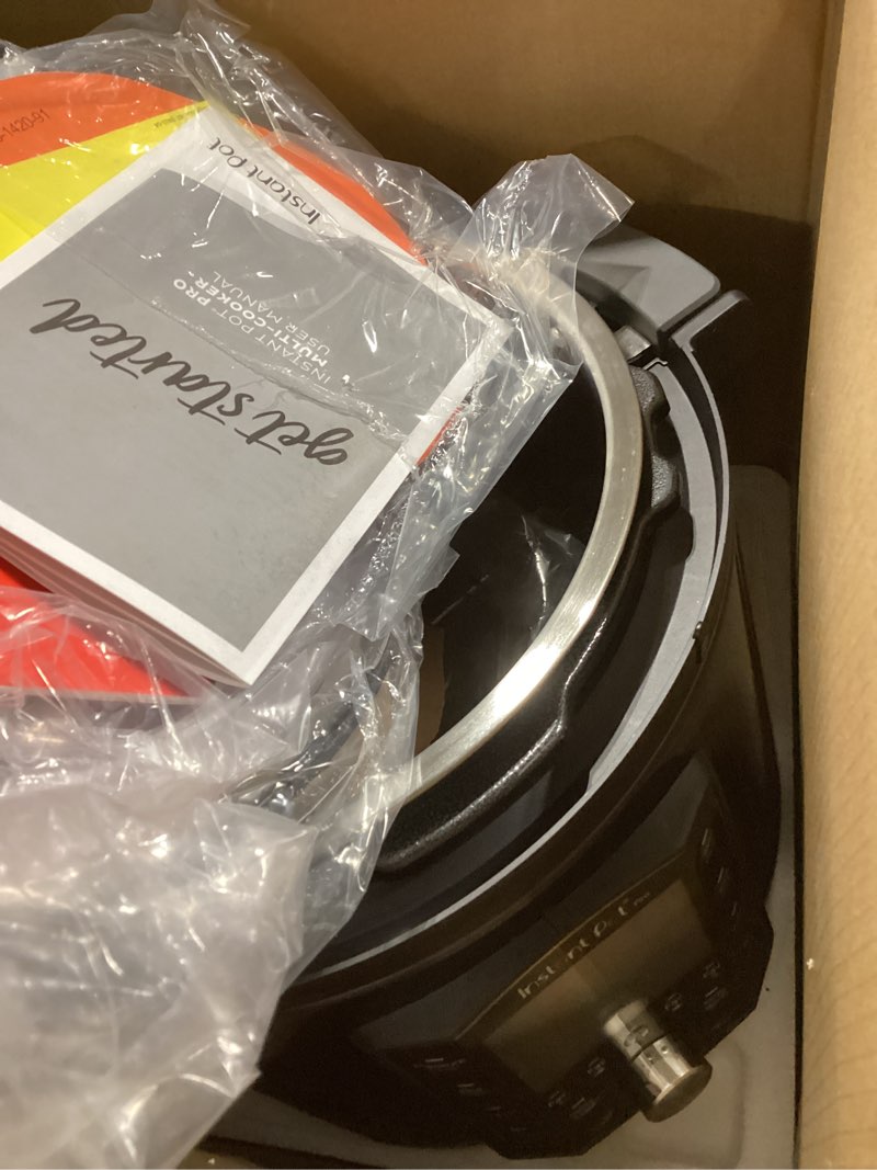 Condition photo showing Good Condition for Instant Pot Pro (8 QT) 10-in-1 Pressure Cooker, Slow Cooker, Rice/Grain Cooker, Steamer, Sauté, Sous Vide, Yogurt Maker, Sterilizer, and Warmer, Includes App with Over 800 Recipes, Black 8 Quarts