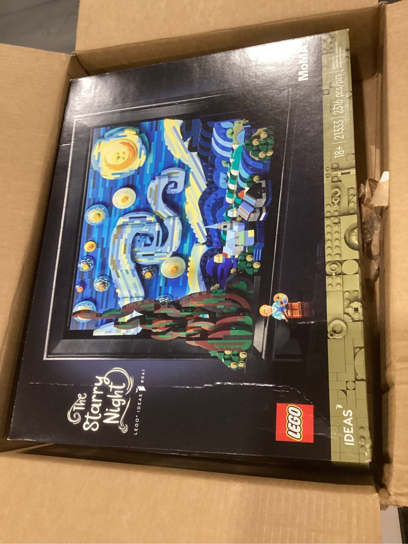 Condition photo showing Good Condition for LEGO Ideas Vincent Van Gogh The Starry Night - Building Set for Adults, Ages 18+ - Beautifully Detailed Home Wall Art Decor - Gift for Men & Women - 21333 Standard Packaging