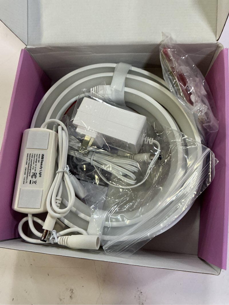 Condition photo showing Good Condition for my beauty light led vanity lights strip for mirror, 6000k bright daylight white vanity mirror lights, 6.56ft dimmable makeup light, elt approval 24v stick on lights for mirror 6.56ft white