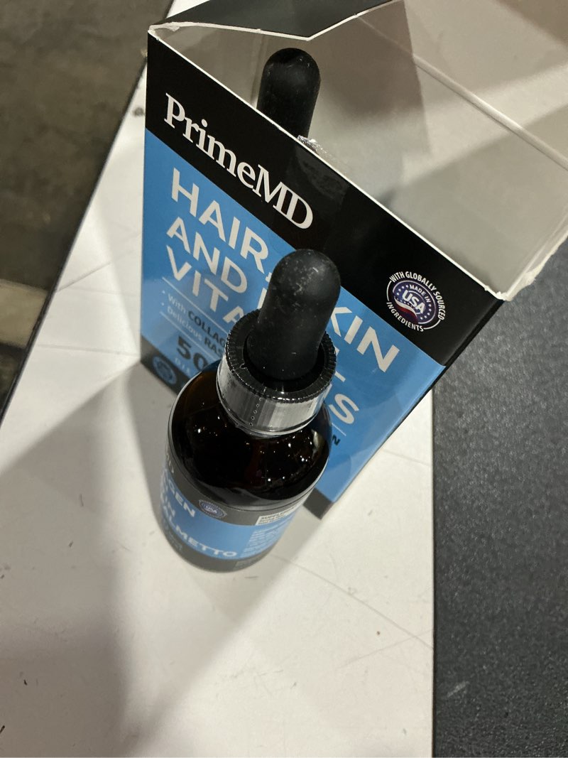 Condition photo showing New/Like New for liquid collagen peptides for women - serum complex with biotin vitamin, hydrolyzed keratin protein and saw palmetto - comprehensive formula for hair, skin, and nails wellness - 2fl oz (pack of 2) unflavored 2 fl oz (pack of 2)