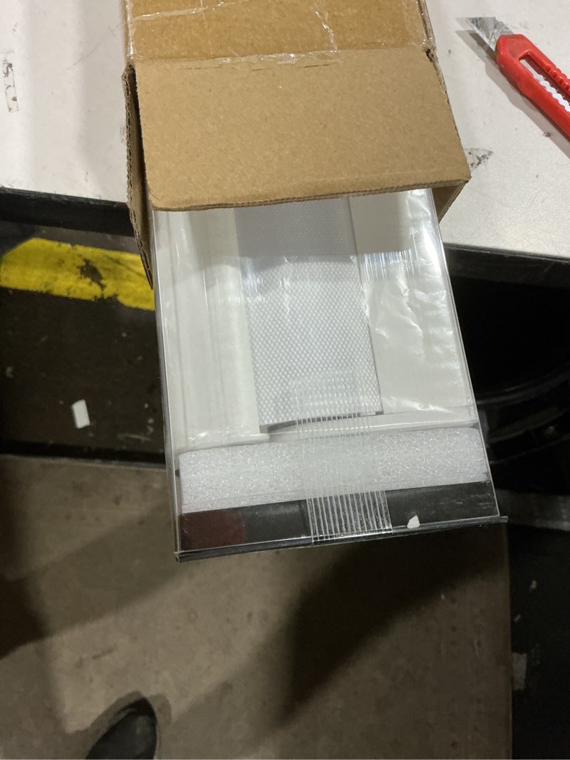 Condition photo showing As Is for Motorized Blinds with Integral Valance Zebra Blinds Upgraded Smart Blinds Custom Size Automatic Blinds for Windows Remote Control Electric Zebra Shades Alexa/Google Blinds,White, 28''Wx72''H D-white 28"W x 72"H