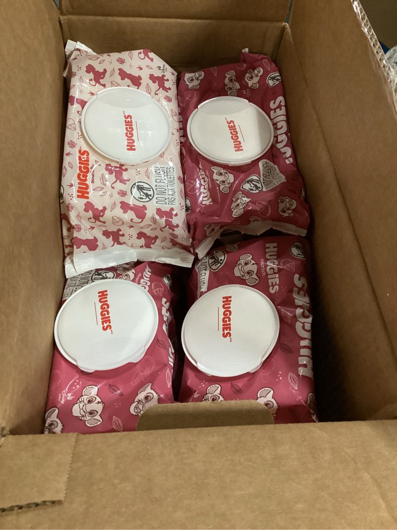 Condition photo showing New/Like New for huggies nourish scented baby wipes, 10 push button packs (560 wipes total) 56 count (pack of 10)