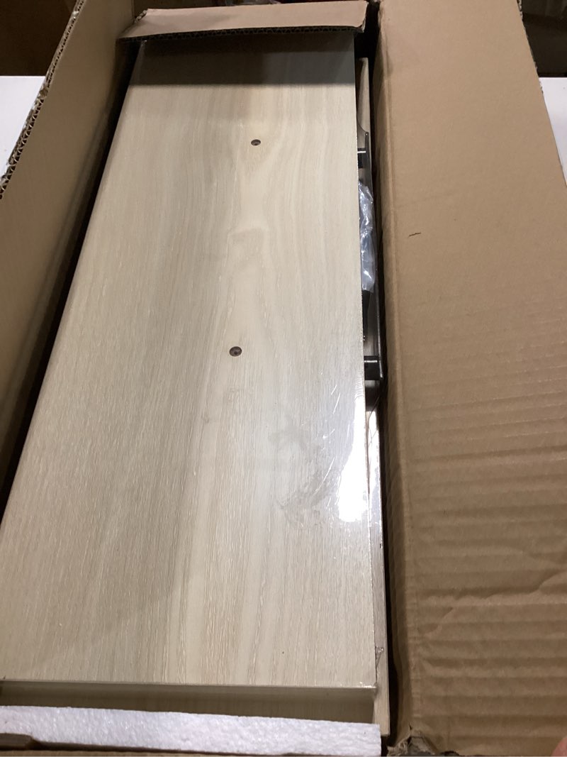 Condition photo showing New/Like New for INHABIT UNION Oak Floating Shelves Wood for Wall 15.7in Wall Mounted Display Ledge Shelves Perfect for Bedroom, Bathroom, Living Room and Kitchen Decoration Storage (Set of 2) Oak 15.7inch