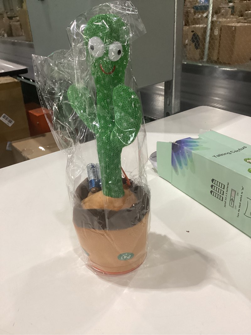 Condition photo showing New/Like New for Dancing Mimicking Talking Cactus Toy,Funny Gift for Toddler 1 2 3 Year Old Boy Girl,Singing Record Repeat What You Say Light Up Baby Infant Toys 6-12 12-18 Months (Volume Adjustment)