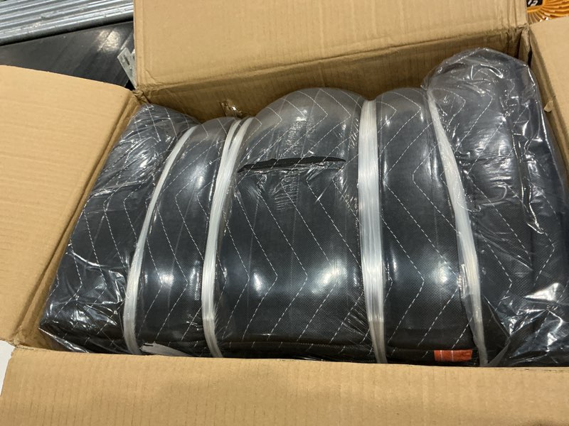 Condition photo showing Good Condition for simpli-magic heavy duty padded moving blankets 72" x 40" – 12 pack – packing blankets, furniture covers for moving black/orange