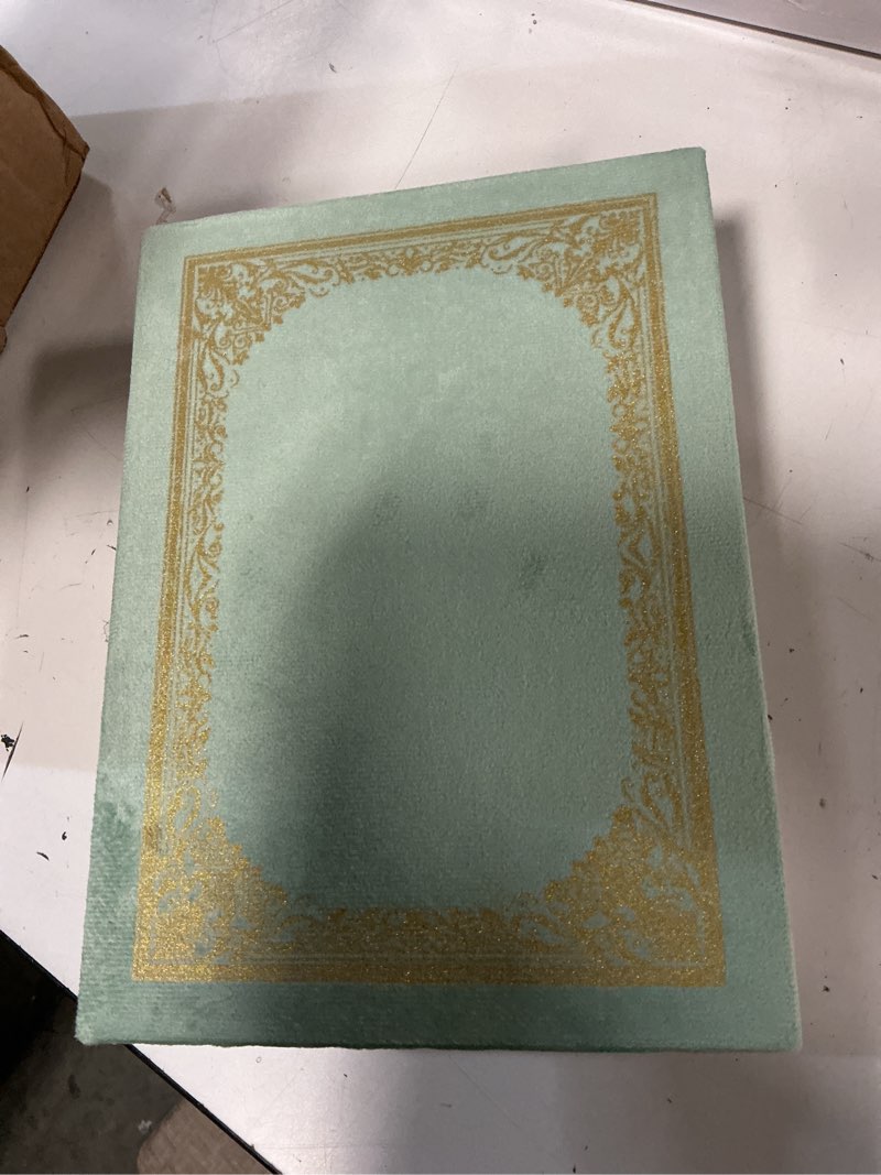 Condition photo showing Good Condition for decorative vintage book shaped trinket storage box - antique green