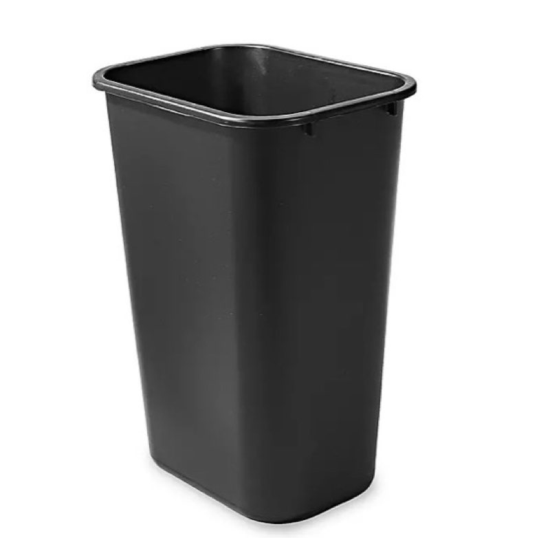 Office Trash Can - 10 Gallon, Black