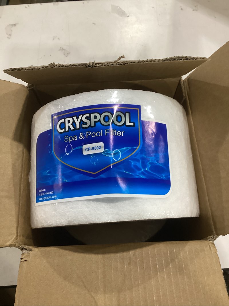 Condition photo showing New/Like New for cryspool s502 filter compatible with sundance 6540-502, 850 & 780 series, throwaway absorbtion filter, fc-2812, spa filter cartridge, 2 pack