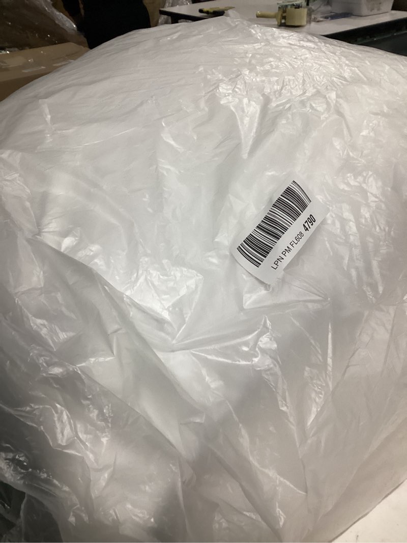 Condition photo showing As Is for Oubonun 22x22 Outdoor Pillow Inserts (Pack of 2) - Square Waterproof Throw Pillow - Decorative Throw Pillows Insert for Couch Sofa Bed Patio Furniture - White Pillows 22 x 22 (Pack of 2)