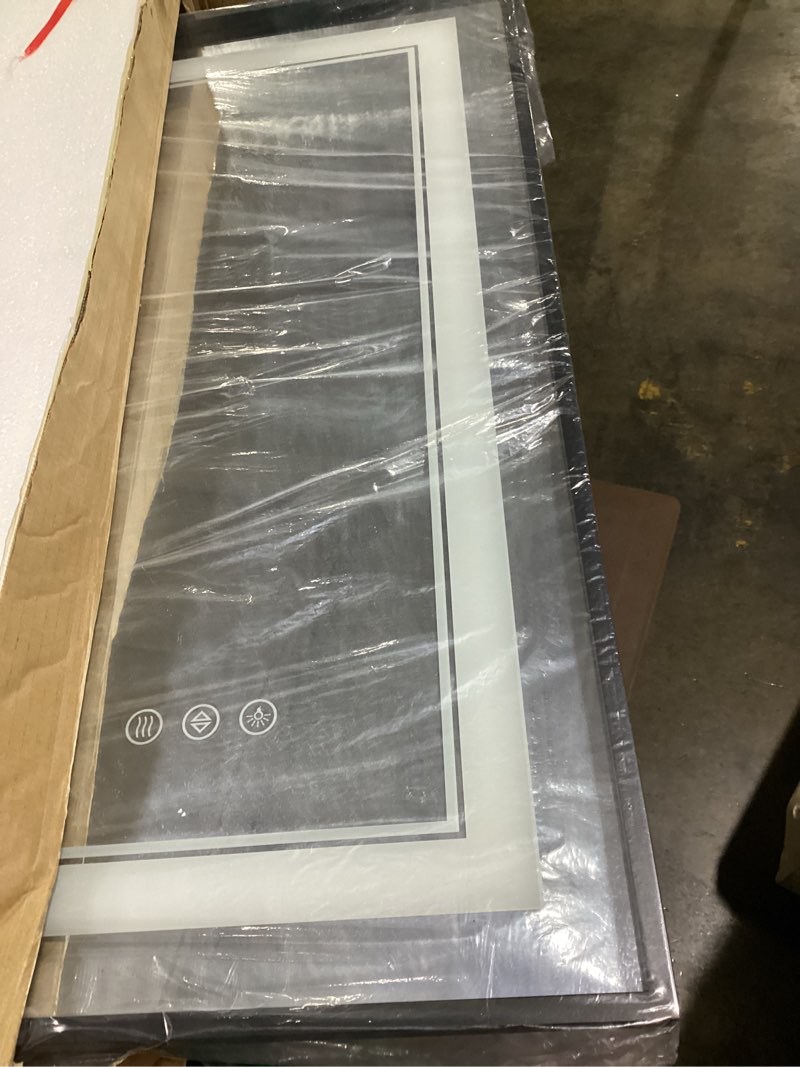 Condition photo showing New/Like New for 30"x50" led bathroom mirror with lights, front & backlit, anti-fog | lighted mirror with dimmable, aluminum frame, 3 color temperature, cri 90+, touch control with memory, hd tempered glass black 50"l x 30"w