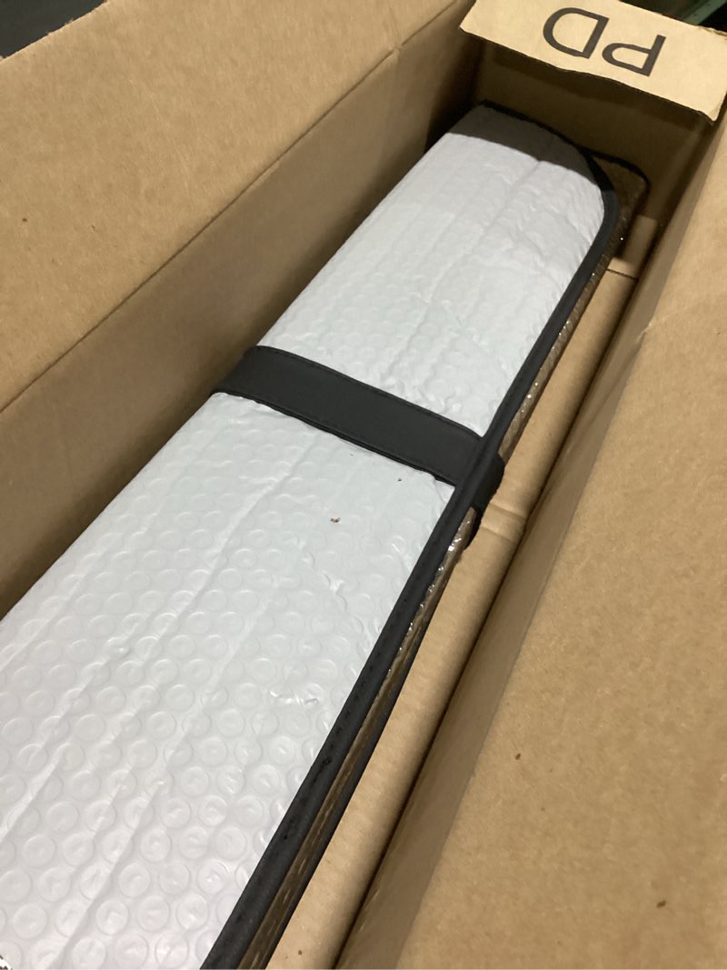 Condition photo showing As Is for EcoNour Accordion Car Windshield Sun Shade (Gray) | Foldable Car Window Shades for UV Protection & Heat Block | Keeps Interior Cool | Sun Blocker for Front Window | 58 x 28 Inches Large Gray