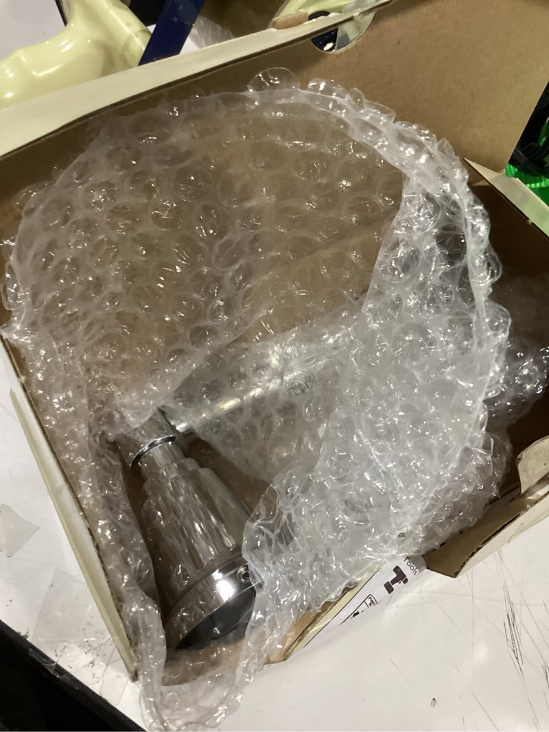 Condition photo showing As Is for allen + roth townley chrome wall mount single post toilet paper holder