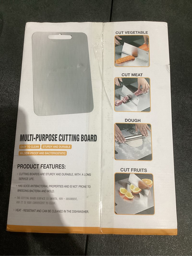 Condition photo showing Brand New for Titanium Cutting Board Cutting Boards for Kitchen Double Sided Pure Titanware Cutting Board Hygiene Durable Dishwasher Safe Food-Grade Metal Chopping Boards Non Toxic 3 PCS 15.35"L x 11"W x 0.6"Th