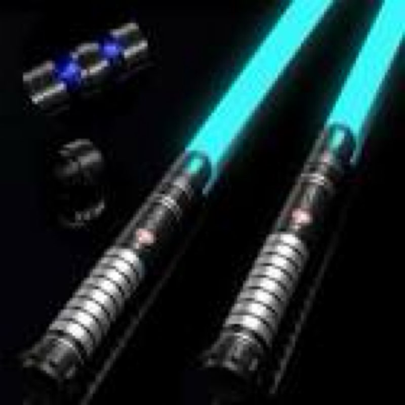 Viglaschill Dueling Light Saber FX Lightsaber 2 Pack Rechargeable 24 Colors 6 Modes Sounds 2-in-1 De