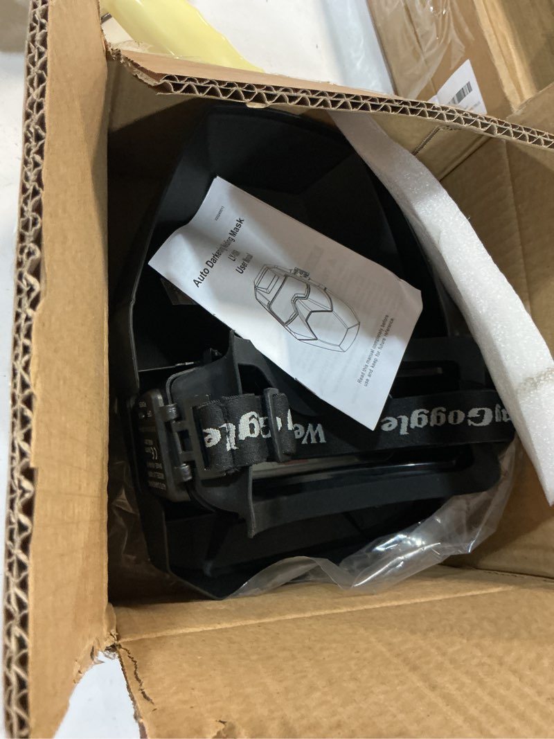 Condition photo showing Good Condition for creworks true color auto darkening welding goggles, shade 4/5-9/9-13 safety welding glasses welder mask with grinding mode, eye protection for tig mig arc plasma cutting, black