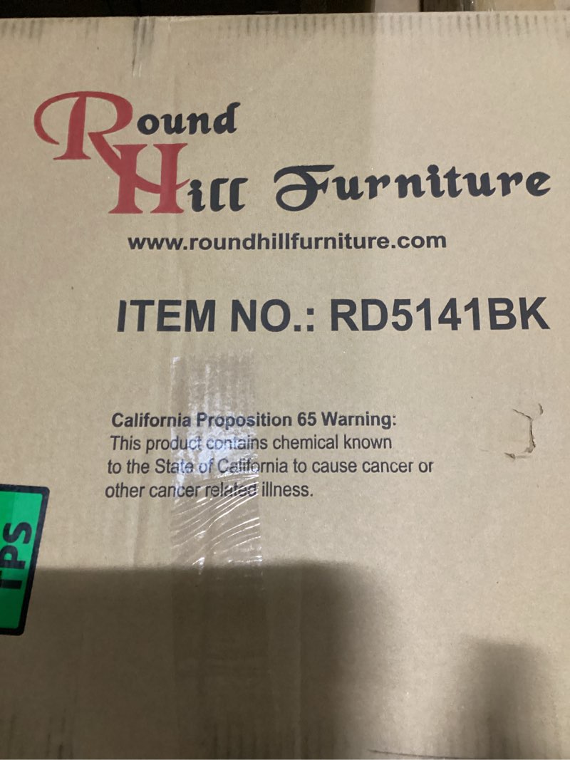 Condition photo showing As Is for Roundhill Furniture Aurra 4-Panel Wood Room Divider, Folding Portable Partition Screen, Black