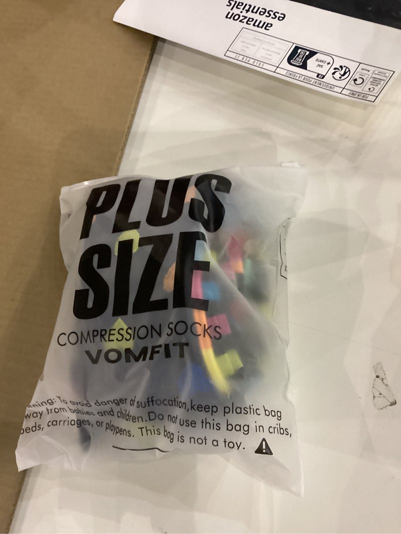 Condition photo showing New/Like New for 4 Pairs Plus Size Compression Socks for Women & Men, Extra Wide Calf 20-30 mmhg Knee High Compression Stockings for Circulation Swelling Support A2 Assort 4 Pairs 2X-Large