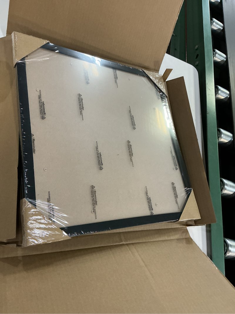 Condition photo showing New/Like New for black picture frame, 14x14 picture frame for square photo poster canvas certificate document display horizontally or vertically high transparent wall gallery(size 14 x 14 inches) black (pack of 1) 14x14