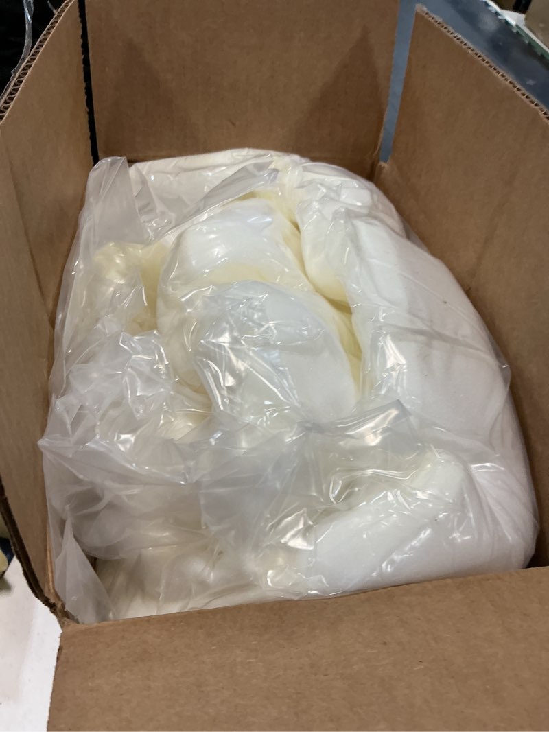 Condition photo showing Good Condition for FurHaven Round Orthopedic Dog Bed for Large Dogs, Medical-Grade Orthopedic Egg-Crate Foam Base with Attached Blanket Hood and Removable Washable Cover, Large, Sherpa & Suede Snuggery, Gray Gray Large