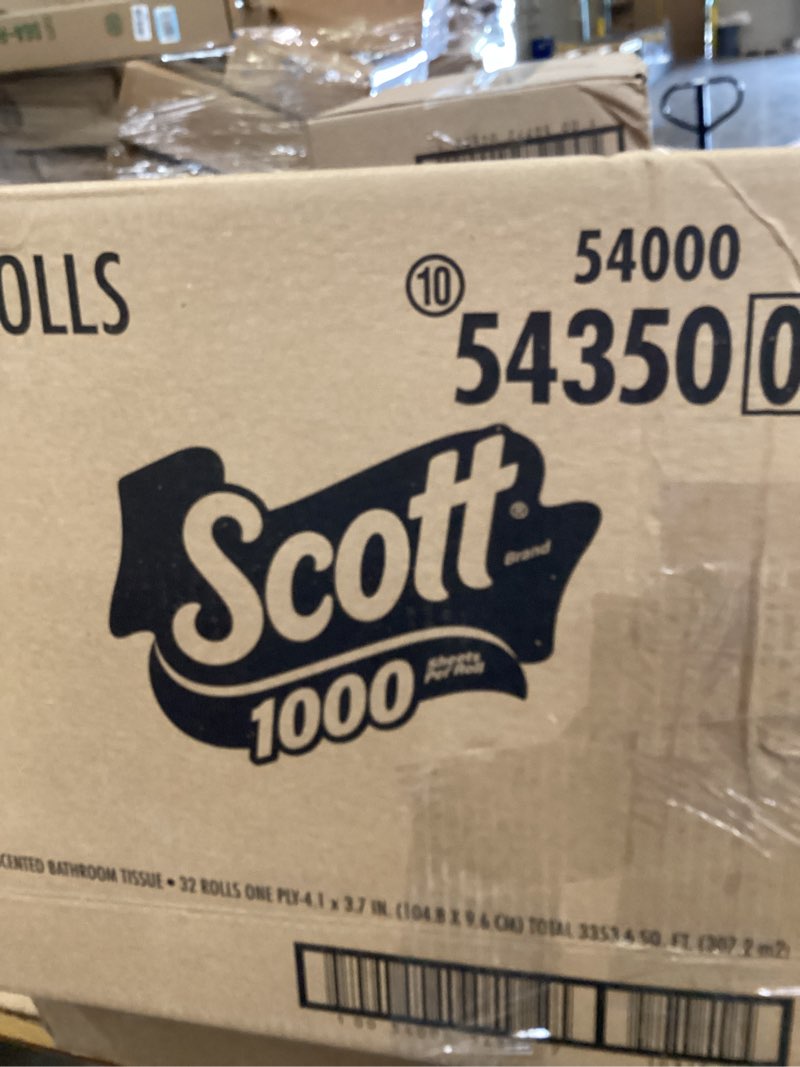 Condition photo showing New/Like New for scott 1000 toilet paper, 32 rolls, septic-safe, 1-ply toilet tissue 1000 sheet (pack of 32)