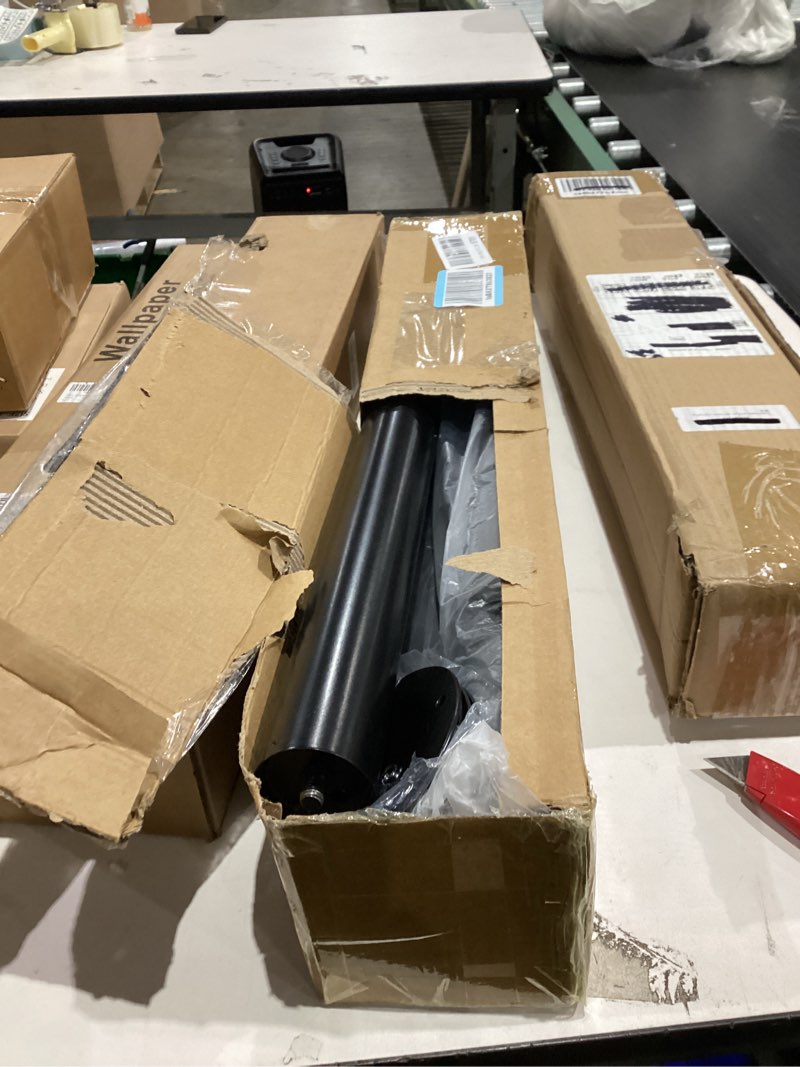 Condition photo showing As Is for QLLY 24 inch Adjustable Tall Metal Desk Legs, Office Table Furniture Leg Set, Set of 4 (Black) 24 inch Black