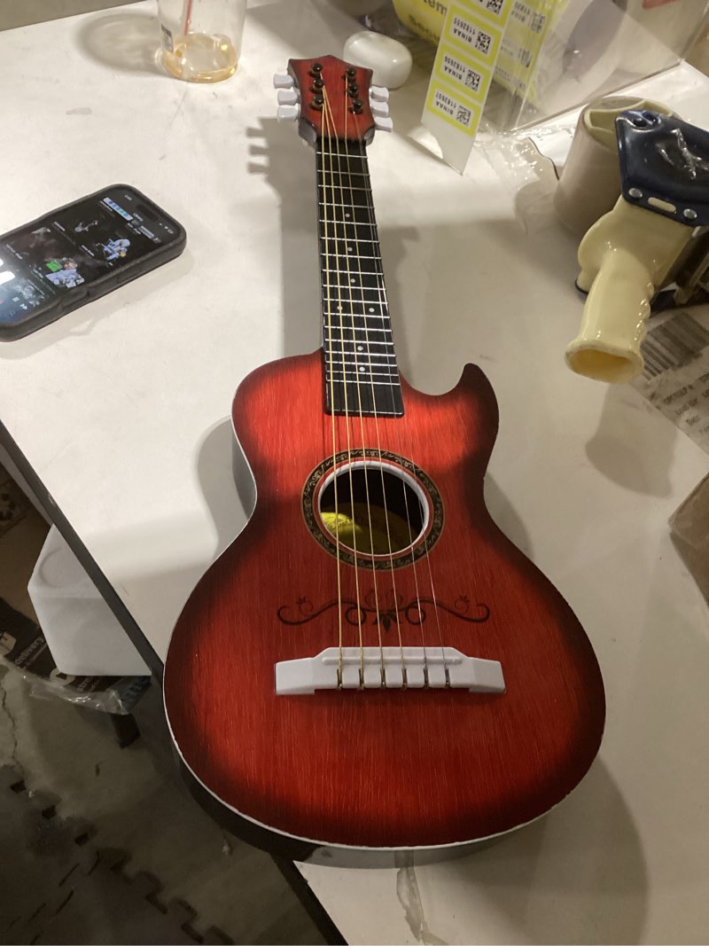 Condition photo showing Good Condition for 23" Acoustic Guitar, Kids 6 String Toy Guitar - Realistic Steel Strings - Beginner Practice First Musical Instrument for Children, Toddlers (Mahogany)