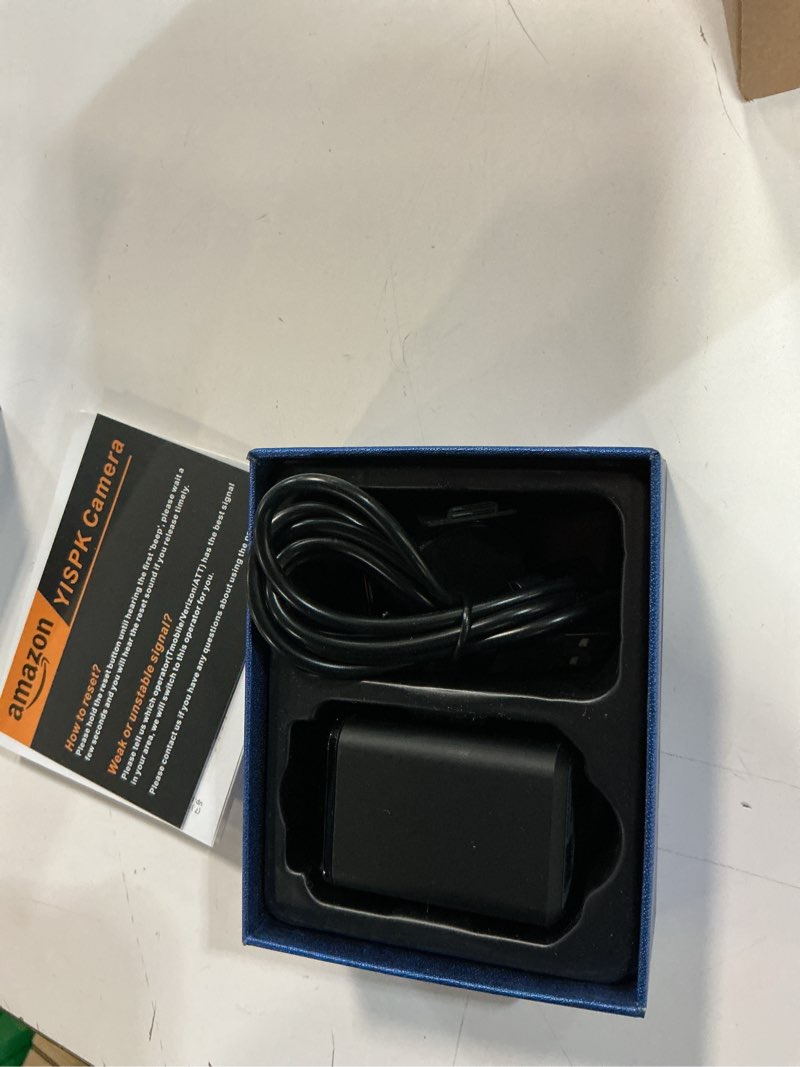 Condition photo showing As Is for 4g lte hidden camera,cellular security camera no wifi with 4g sim card, 4k hd portable car spy camera, 160° wide view, with night vision, ai motion detection alert app control black