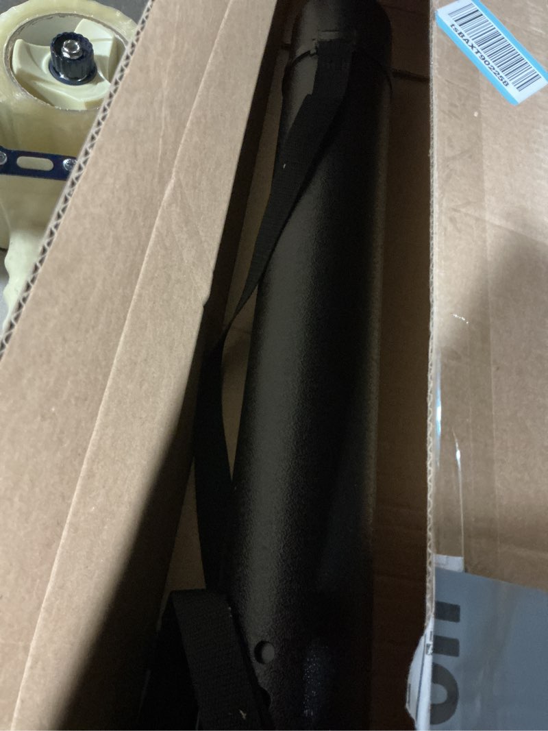 Condition photo showing As Is for transon durable poster storage tube with straps 24"-40" extendable for blueprints, artwork, maps, posters color black 1 pack-black