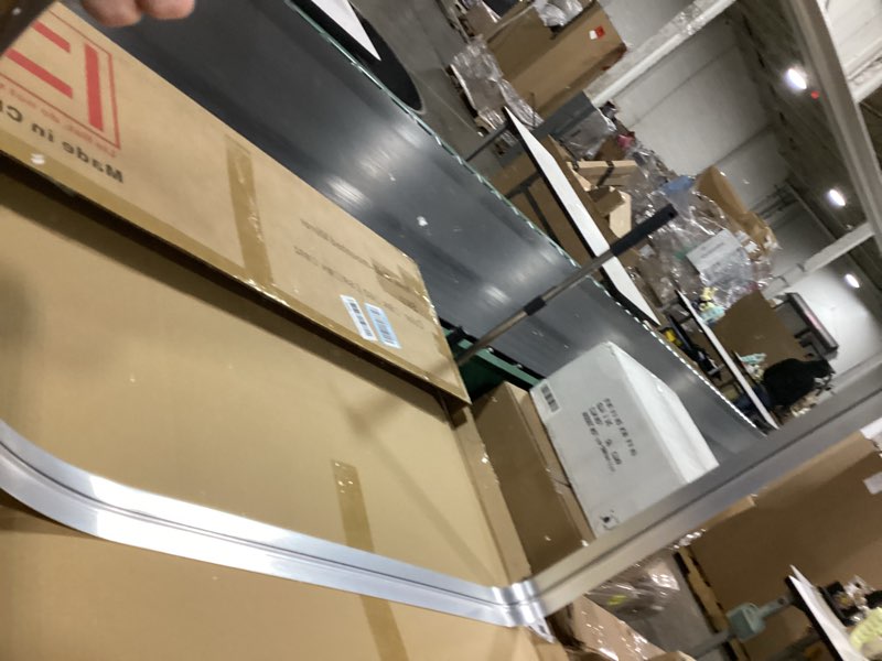 Condition photo showing Good Condition for Suidia 24" x 36" Bathroom Mirror, Bathroom Vanity Mirror Metal Framed, Wall-Mounted Mirrors for Bedroom, Living Room, Entryway, Hallway, Silver, Arch Style 36"L x 24"W Arch Style Silver