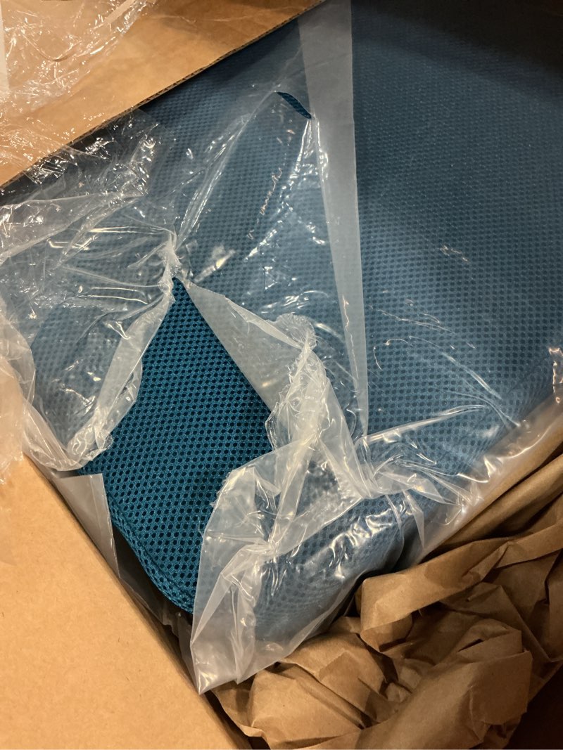 Condition photo showing Good Condition for youfi extra thick large seat cushion -19 x 17.5 x 4 inch gel memory foam cushion with carry handle non slip bottom - pain relief coccyx cushion for wheelchair office chair (blue (1pack)) blue large(19''x17.5''x4'')